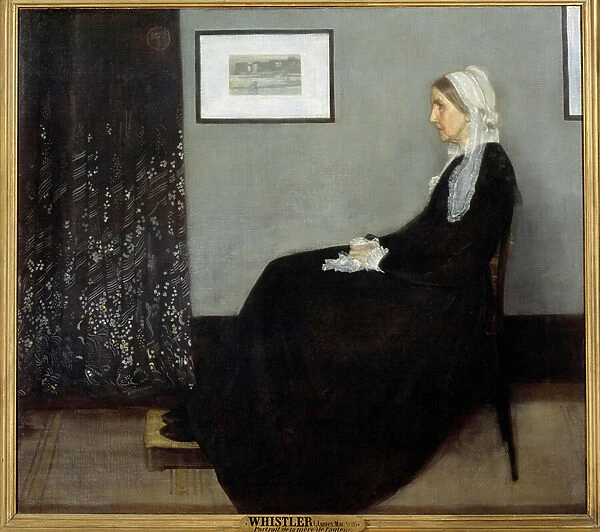 The artist's mother or arrangement in grey and black n°1, 1871 (Oil on canvas)