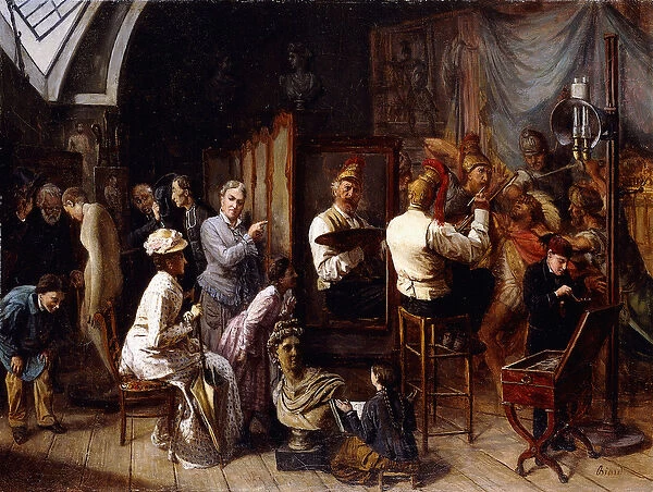 The Artists Studio, (oil on canvas)