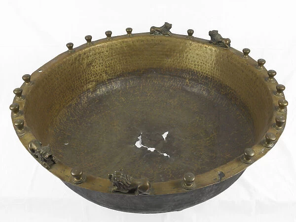 The Asante Aya Kese, or great brass basin, a Ghanaian ceremonial bowl, which originally stood outside the royal mausoleum at Bantama, c. 1817-c. 1896 (brass)