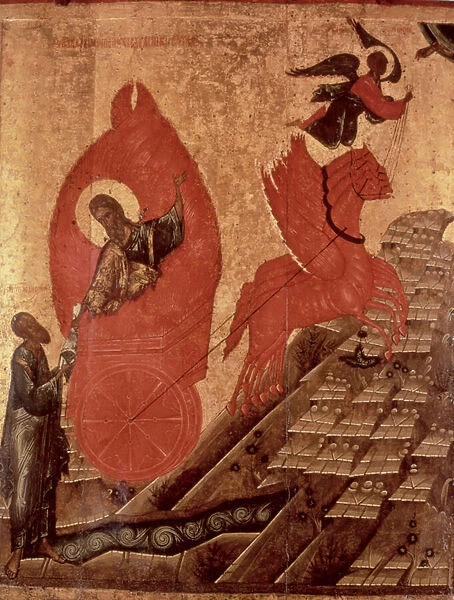 The Ascension of Elijah, icon, Pskov School, c. 1650 (tempera on panel)