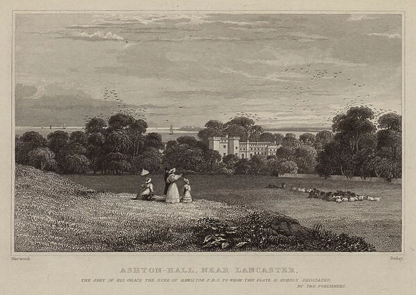Ashton-Hall, near Lancaster (engraving)