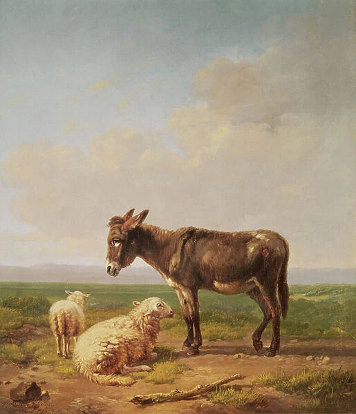 Ass and Sheep, 1849 (oil)