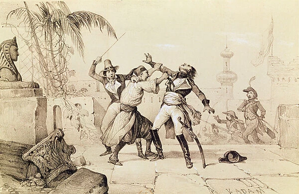 The Assassination of General Kleber by a Fanatic, 14th June 1800 (litho)
