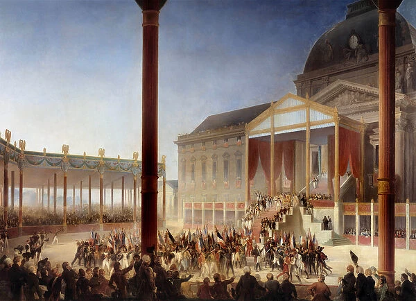 The assembly of the Champ de Mai (held by Napoleon I in the presence of the deputes of