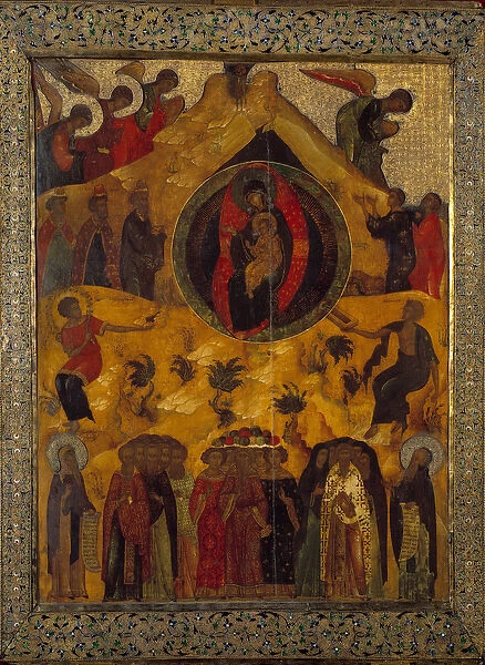 The Assembly of the Virgin Russian Icon of 1560. Russia, Monastere Solonsky
