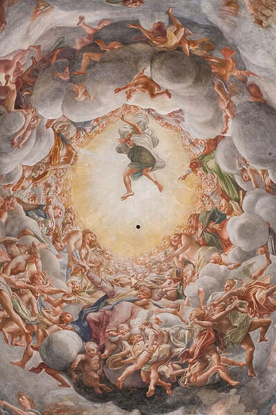 The Assumption of the Virgin, detail of 3660852, 1526-30 (fresco)