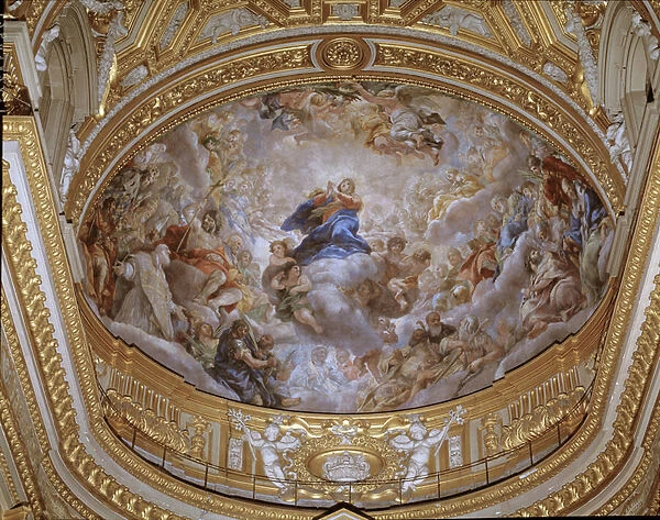 Assumption of the Virgin Fresco by Pietro da Cortona (Peter of Cortona) (1596-1669