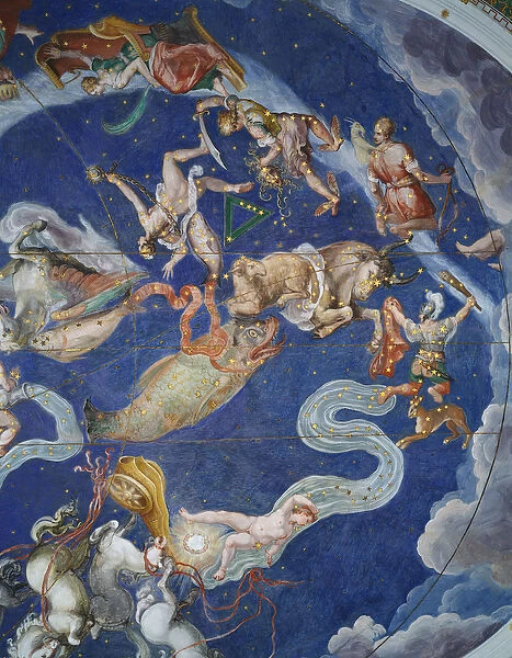Astrological ceiling, in the Sala del Mappamondo (fresco)