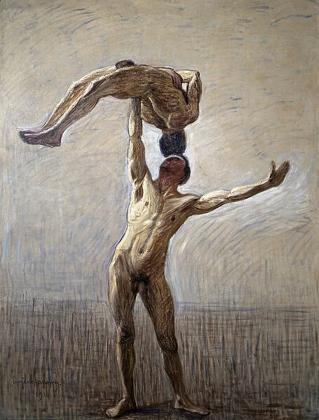 Athletes, 1912 (oil on canvas)