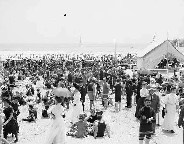 Atlantic City, the bathing hour, 1900-10 (b  /  w photo)