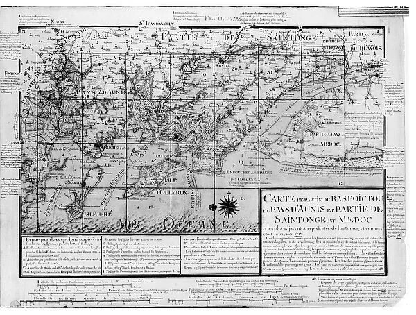 Atlas 131 F fol. 2 Map of Bas Poitou, Pays d Aunis, Saintonge and Medoc