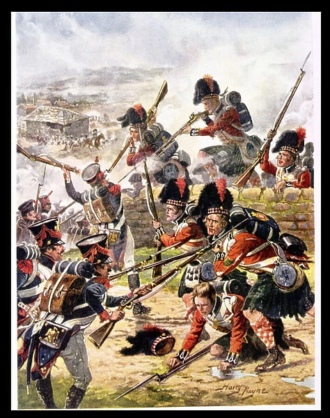 The Attack of the Black Watch, illustration from Glorious Battles of English