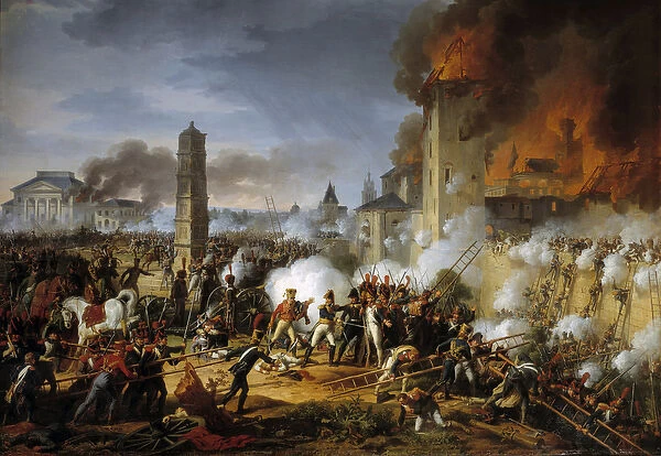 Attack and capture of Regensburg by the marechal Lannes on 23  /  04  /  1809 Painting by Charles