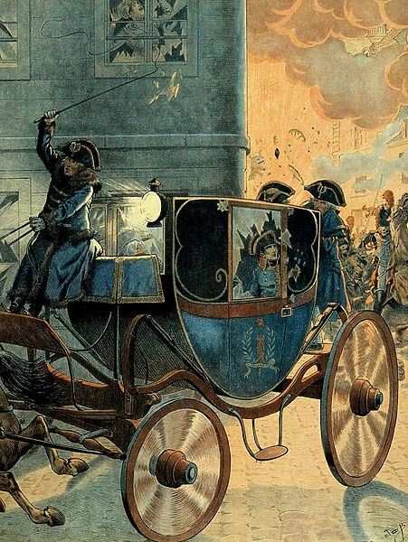 The attack on Rue Saint Nicaise (Saint-Nicaise) in Paris on 24 December 1800