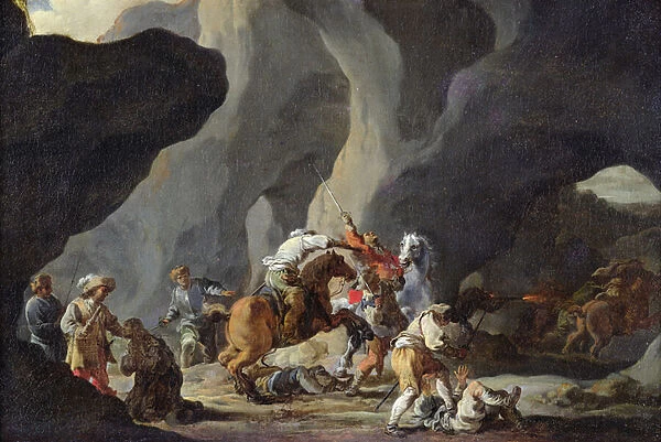 Attack of the Travellers, c. 1634-37 (oil on canvas)