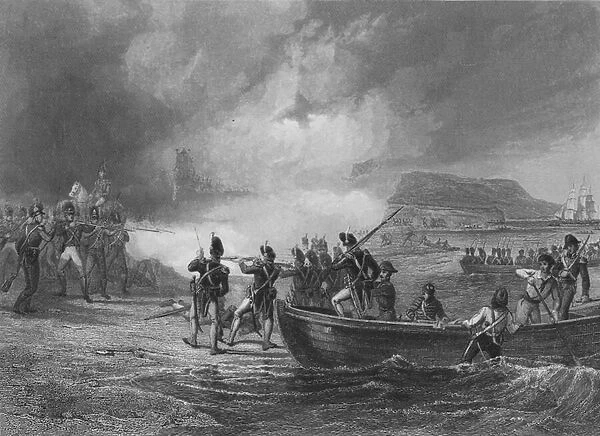 Attempt by the French fleet to land at Bantry Bay, Cork, 1796 (engraving)