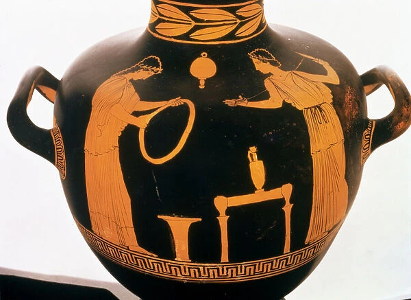 Detail from an Attic Red-figure Hydria (pottery)