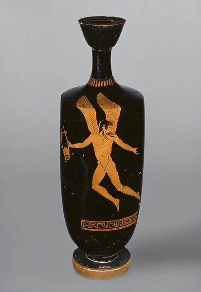 Attic red-figure lekythos showing Eros, c. 480 BC (ceramic)