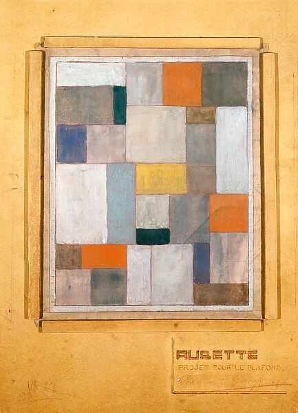 Aubette, design for the Stage, for Le Plafond, 1926 (gouache & pencil on tracing paper