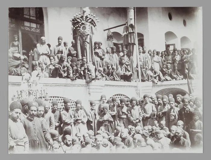 Framed Print : Audience for a Religious Performance, late 19th-early 20th century (silver gelatin print)