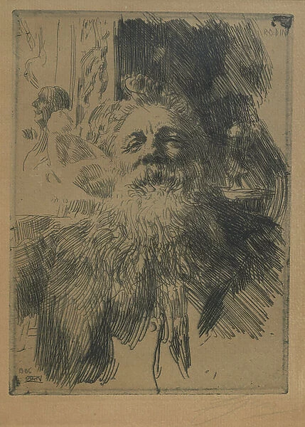 August Rodin, 1906 (etching)