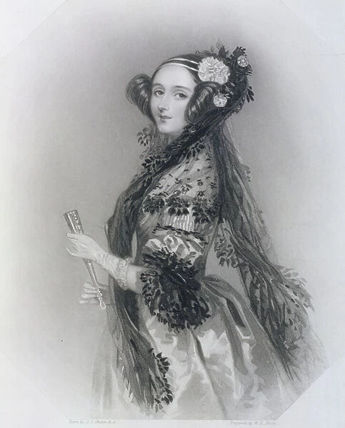 Augusta Ada King, Countess of Lovelace (1815-52), 1852 (etching)
