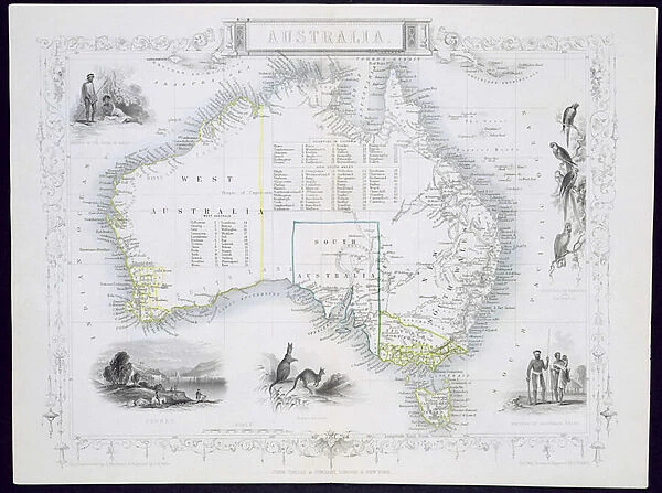 Australia, from a Series of World Maps published by John Tallis & Co