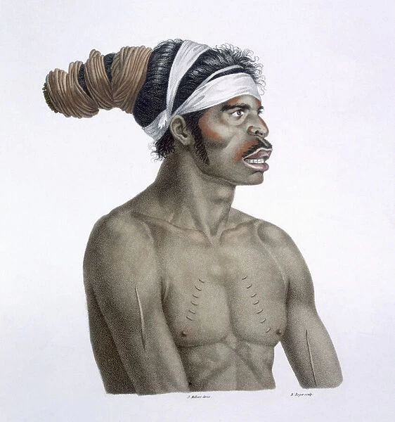 Australian Aborigine, a man called Cour-rou-bari-gal, from New Holland