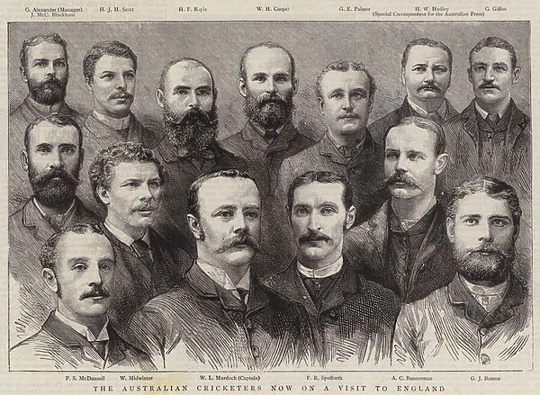 The Australian Cricketers now on a Visit to England (engraving)