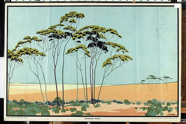 Australian Wheat, from the series Australia's Wealth of Wheat and Wool (colour litho)