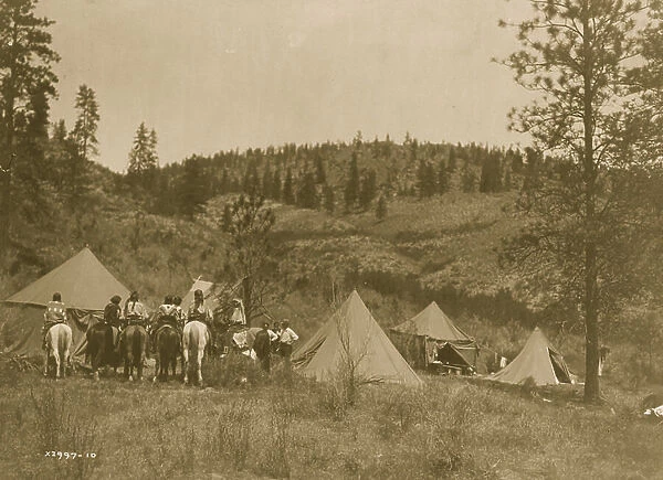 Author's camp among the Spokan 1910 (photo)