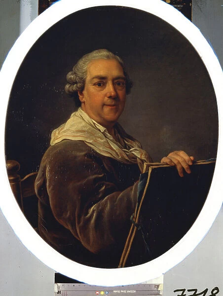 Autoportrait (Self portrait). Peinture de Carl Van Loo (1705-1765). Huile sur toile, 87, 5 x 71, 5 cm, 1762. Ecole hollandaise du 18e siecle. Musee de l ermitage, Moscou