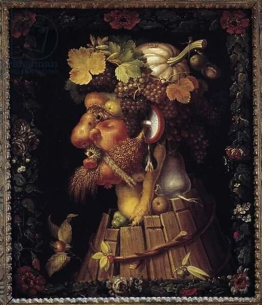 Autumn. Allegory about the Seasons. Painting by Giuseppe Arcimboldo (1527-1593)