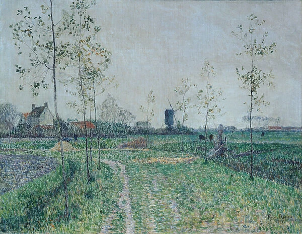 Autumn landscape near Knokke, Belgium, 1894 (oil on canvas)