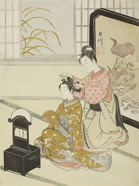 The Autumn Moon in the Mirror (Kyodai no shugetsu), from the series Eight Views of