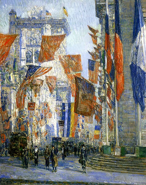 Avenue of the Allies, 1918 (oil on canvas)