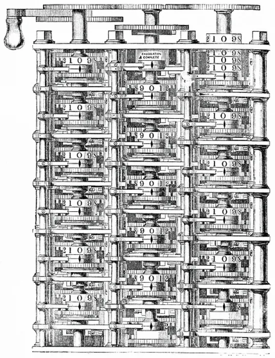 Framed Print : Babbage's difference machine