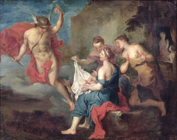 Bacchus Delivered to the Nymphs of Nysa (oil on canvas)
