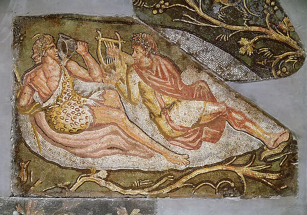 Bacchus Reclining, detail from The Punishment of Lycurgus, 2rd-3rd century (mosaic)