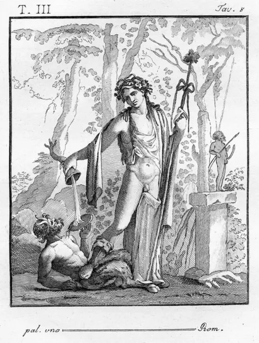 Framed Print : Bacchus with Thyrsus, 1804 (engraving)