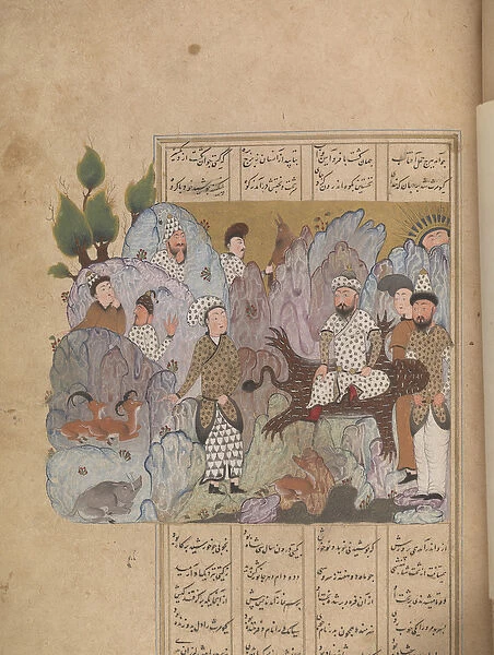 Bahram Gur wins the crown, from a Shahnama, 1518 (ink, opaque watercolor
