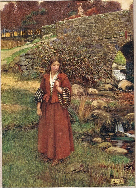 The Bailiffs Daughter of Islington, illustration from The Book of Old English Songs and Ballads, published by Stodder and Houghton, c. 1910 (colour litho)