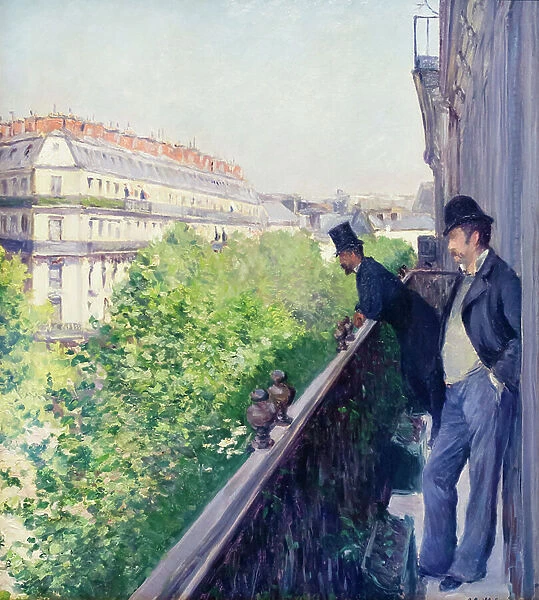 Balcony, boulevard Haussmann, c. 1880 (oil on canvas)