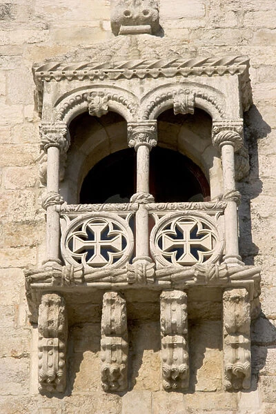A balcony on the Tower of Belem, built c. 1514 (photo) (see also 237479, 237480 & 237483)
