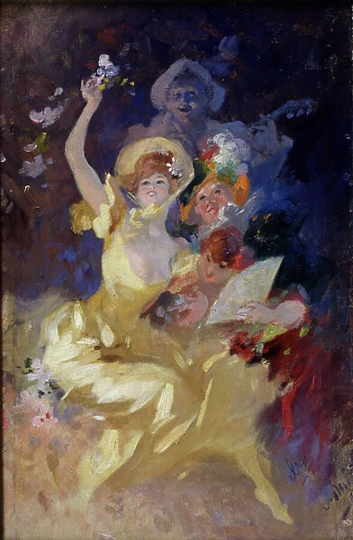 At the ball (oil on canvas)