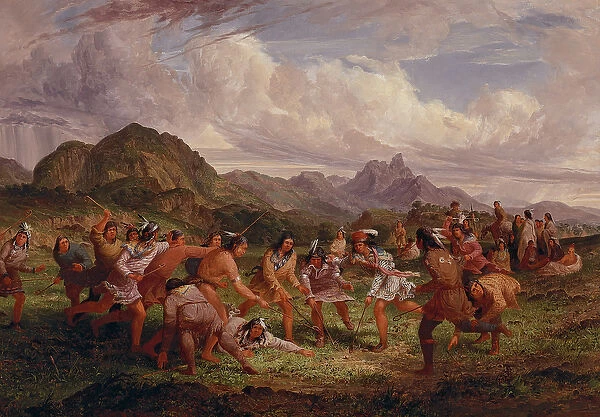 Ball Playing Among the Sioux Indians, 1851 (oil on canvas)