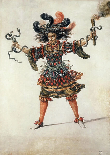 Ballet costume of fury, 1621-73 (gouache)