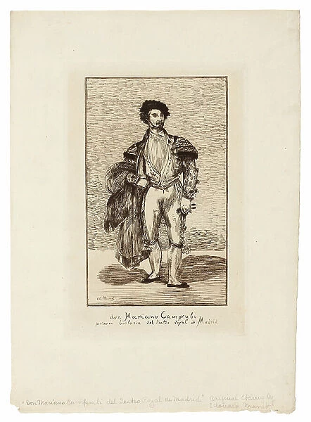 The Ballet Dancer (Don Mariano Camprubi), 1862-63 (etching in brown on cream laid paper)