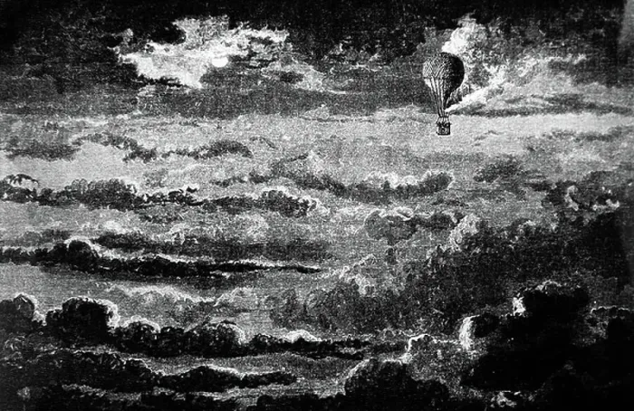 Framed Print : The balloon Geant among the clouds Framed Print : The balloon Geant among the clouds