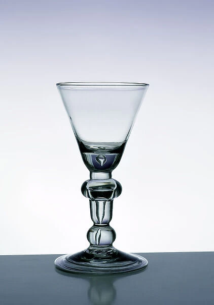 Baluster stem goblet, c. 1700-20 (lead glass)